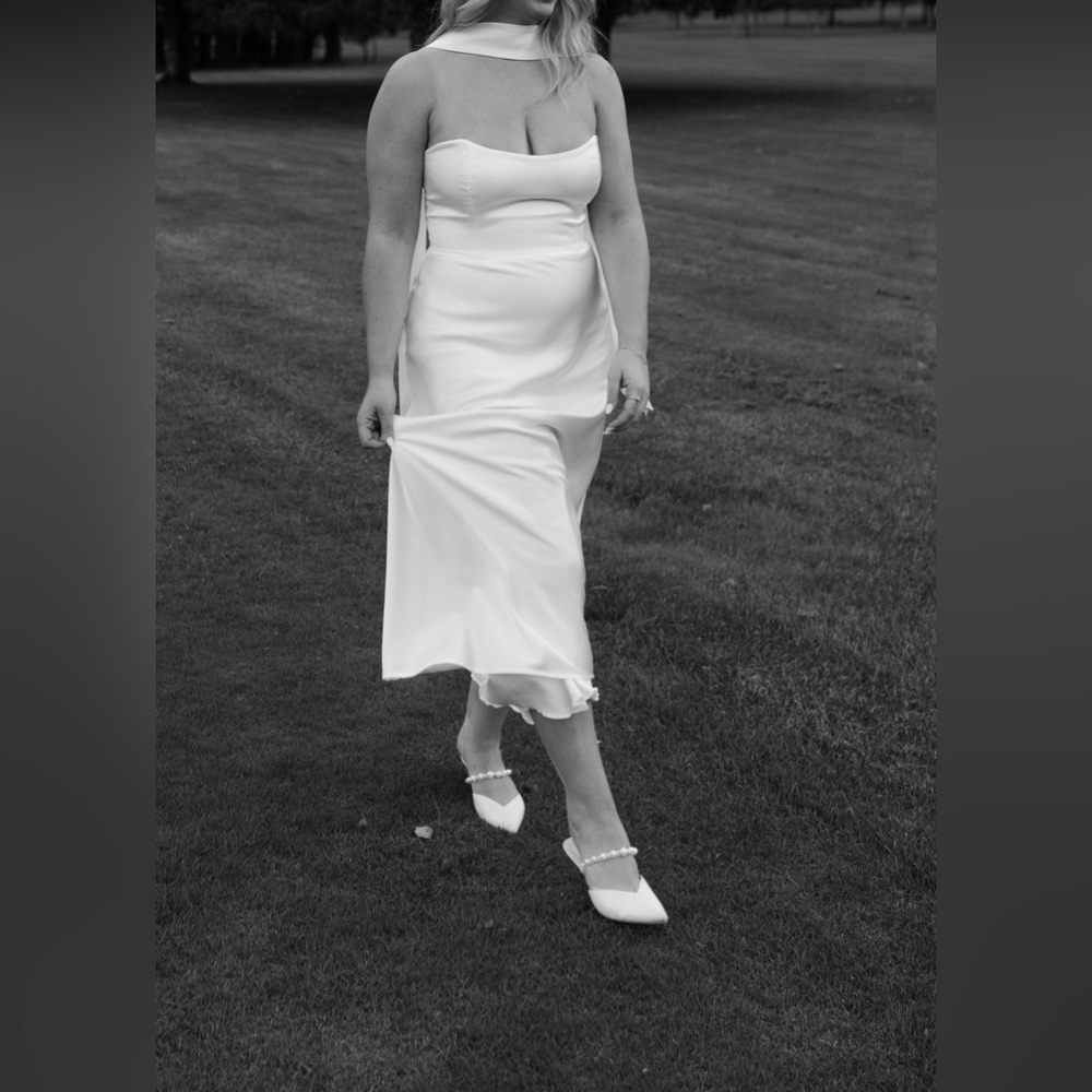 Park & Fifth Brodie Dress and Lola Bridal Scarf